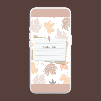 Hello Fall Leaves Wallpaper
