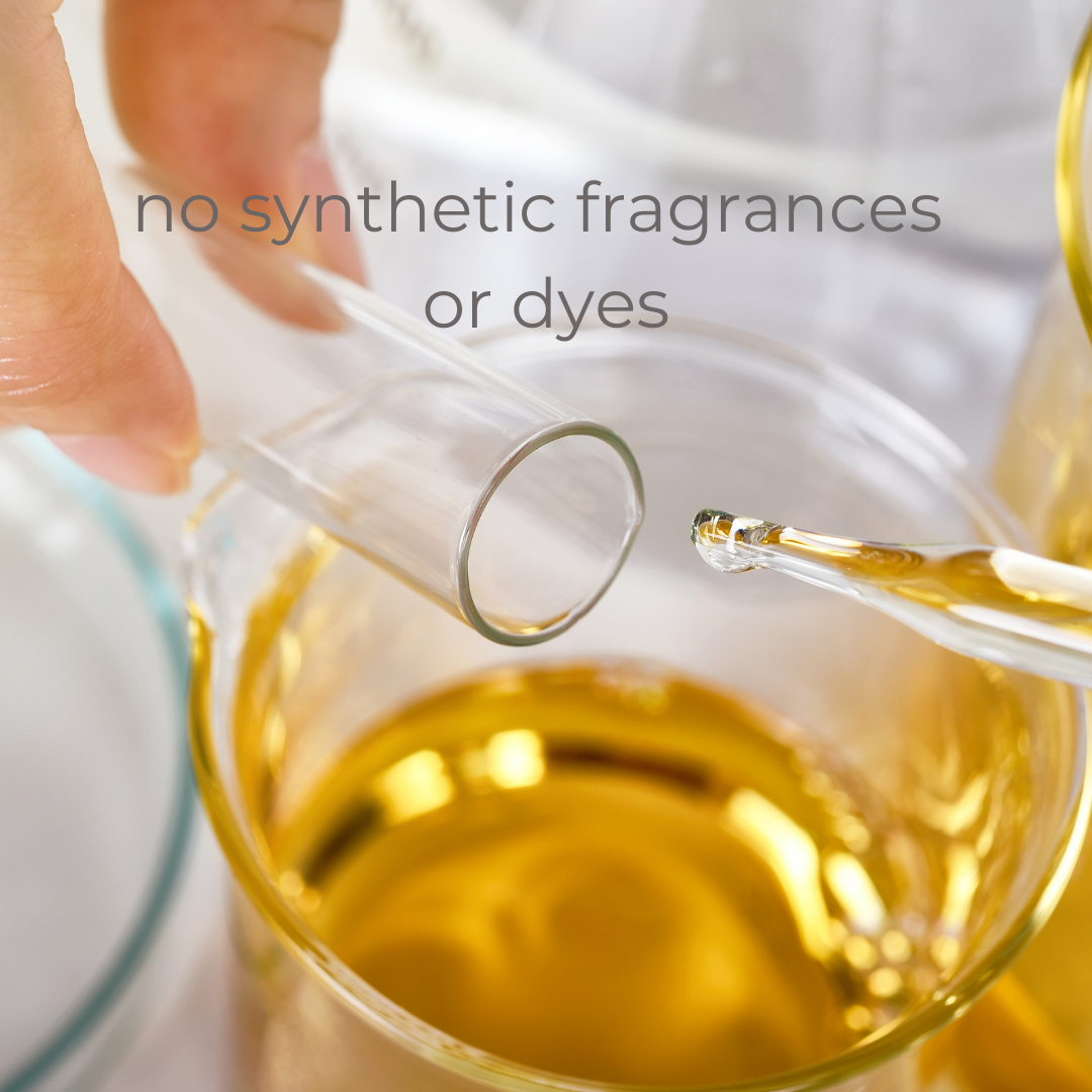 No synthetic fragrance oils or dyes