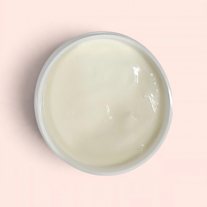 a top down view of Creamsicle Body Butter Homebody Essentials handmade in Saskatoon, Saskatchewan