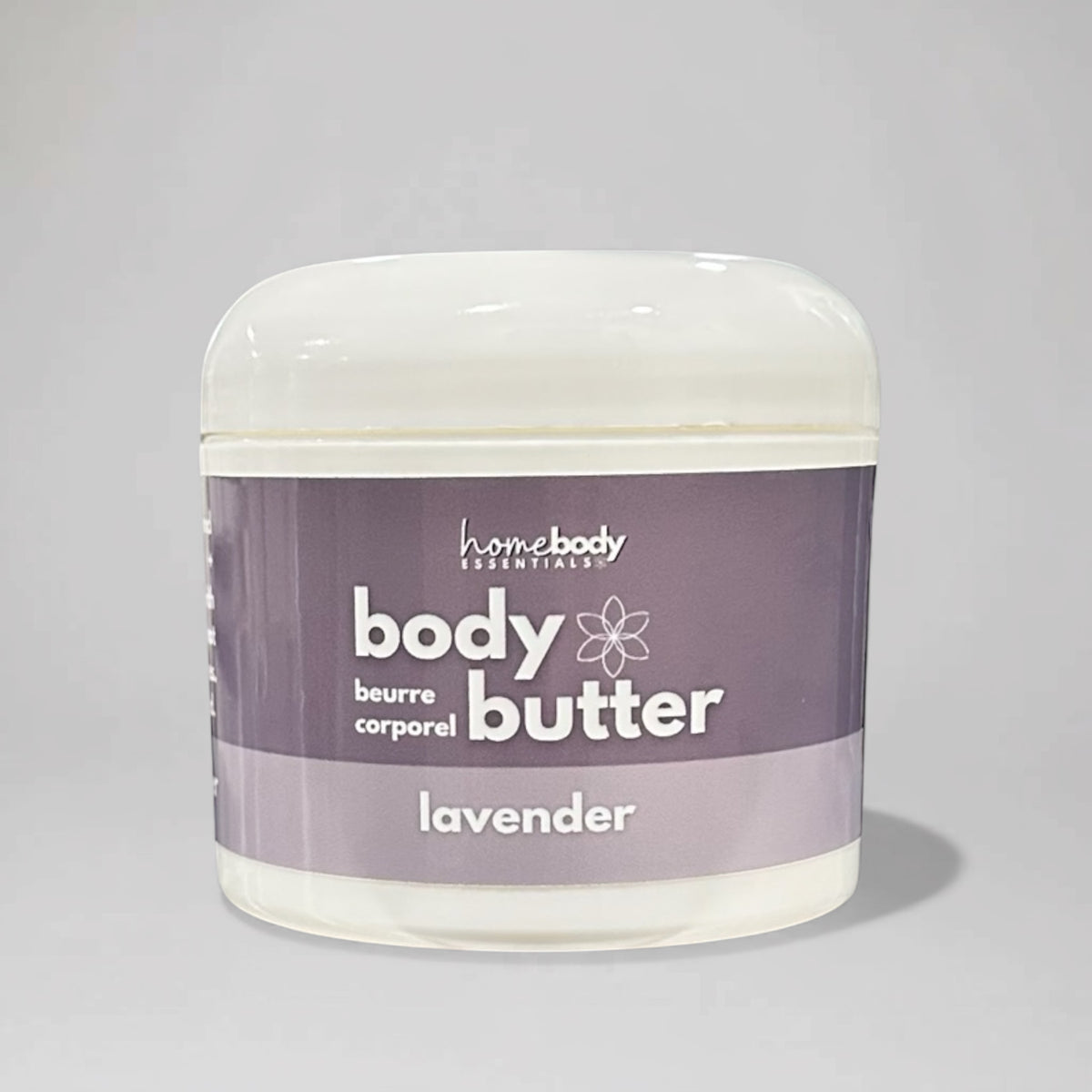 jar of Lavender Body Butter Homebody Essentials handmade in Saskatoon, Saskatchewan