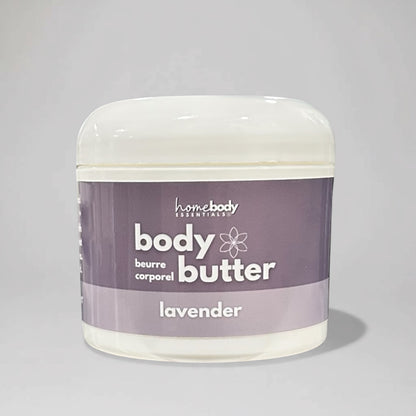 jar of Lavender Body Butter Homebody Essentials handmade in Saskatoon, Saskatchewan